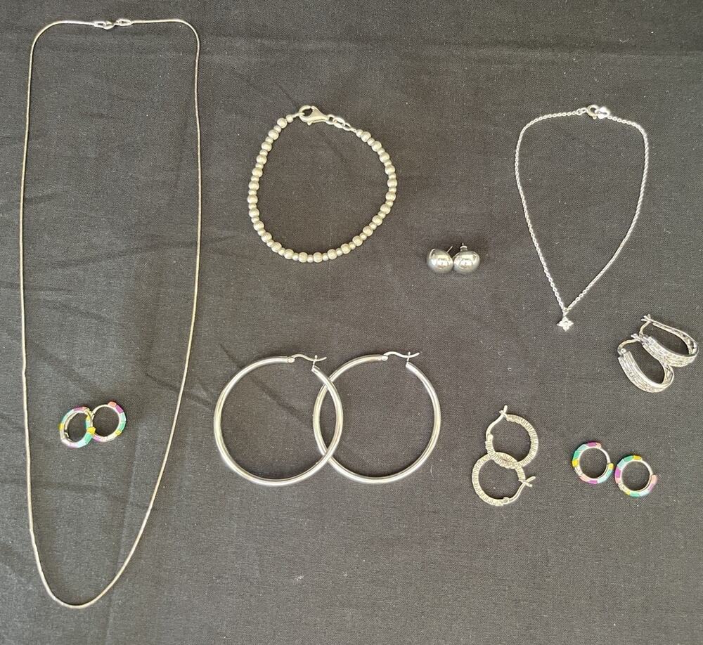 Sterling Silver 925 Marked Wearable Jewelry Lot Pieces Lirm Italy 32 grams